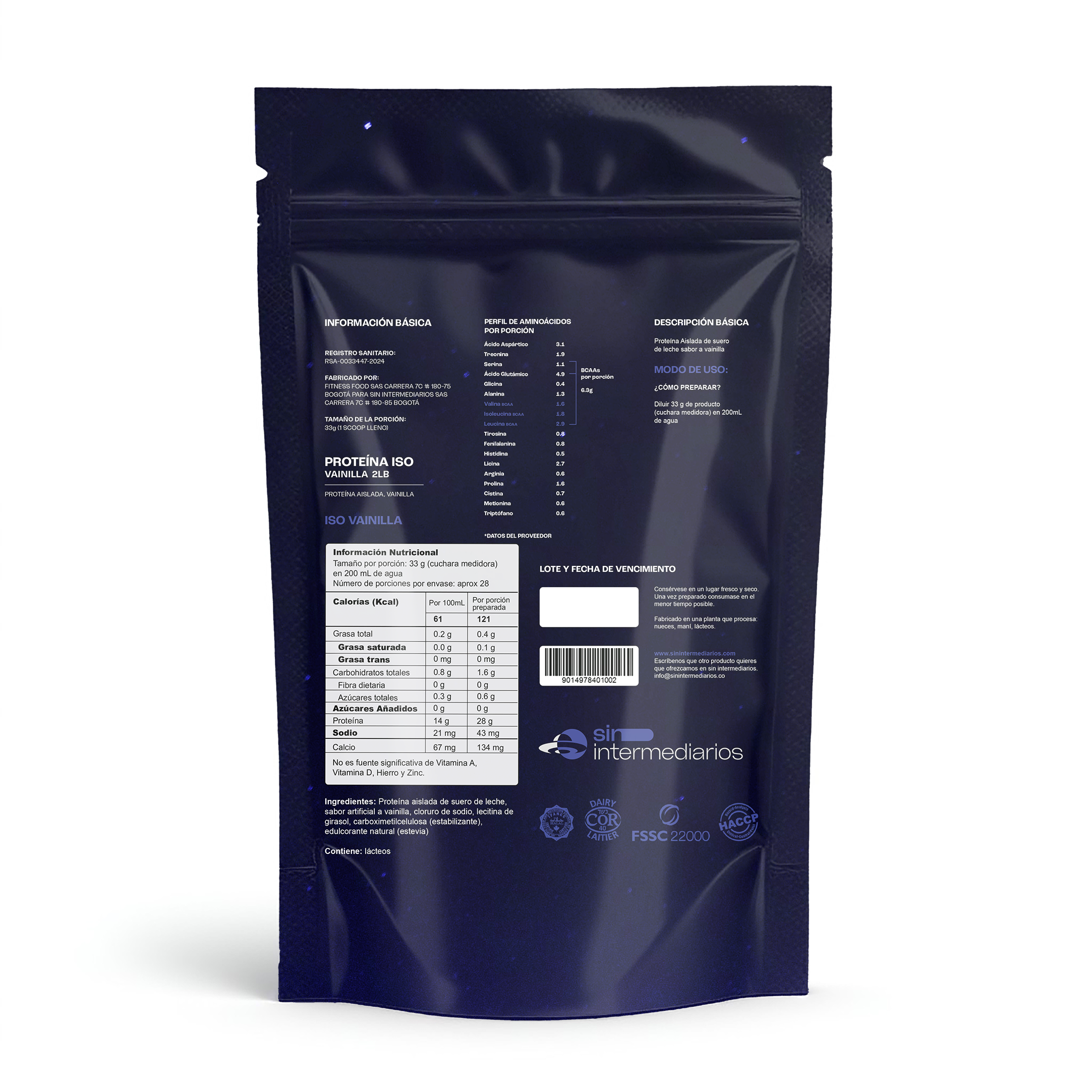 Proteína Aislada ISO - Vainilla