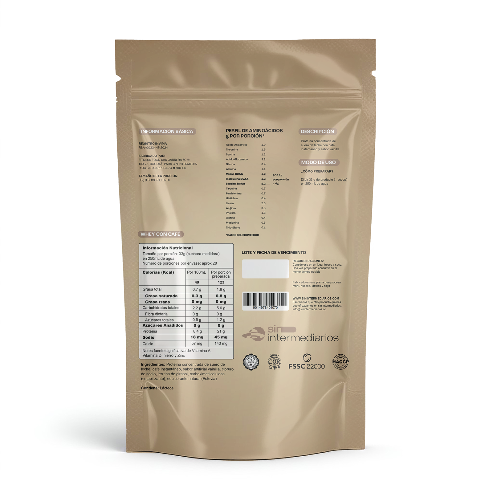 Proteína Whey -Café